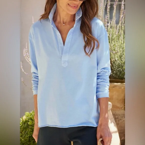 NWOT! Frank & Eileen | Patrick Henley | Saltwater Blue Heritage Jersey | XS - Picture 1 of 8